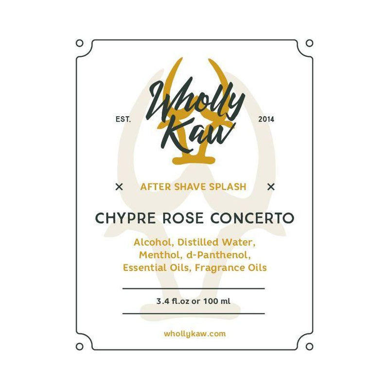 WhollyKaw Wholly Kaw Chypre Rose Concerto Shaving Collection Shaving Set Dark Slate Gray After Shave Splash 4 oz / N/A