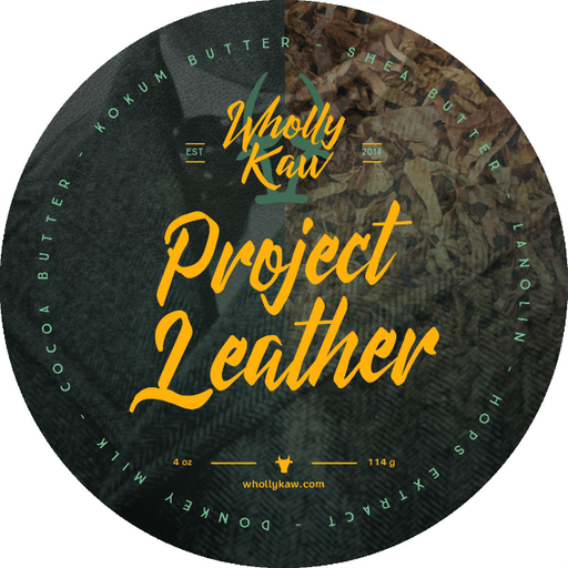 WhollyKaw Wholly Kaw Project Leather Shaving Collection Shaving Set Dark Slate Gray Shaving Soap 4 oz