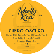 WhollyKaw Wholly Kaw Cuero Oscuro Shaving Collection Shaving Set Goldenrod Vegan Shaving Soap 4 oz