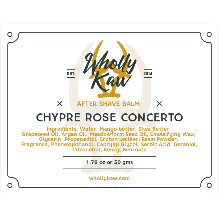 WhollyKaw Wholly Kaw Chypre Rose Concerto Shaving Collection Shaving Set Beige After Shave Balm 1.76 oz / N/A
