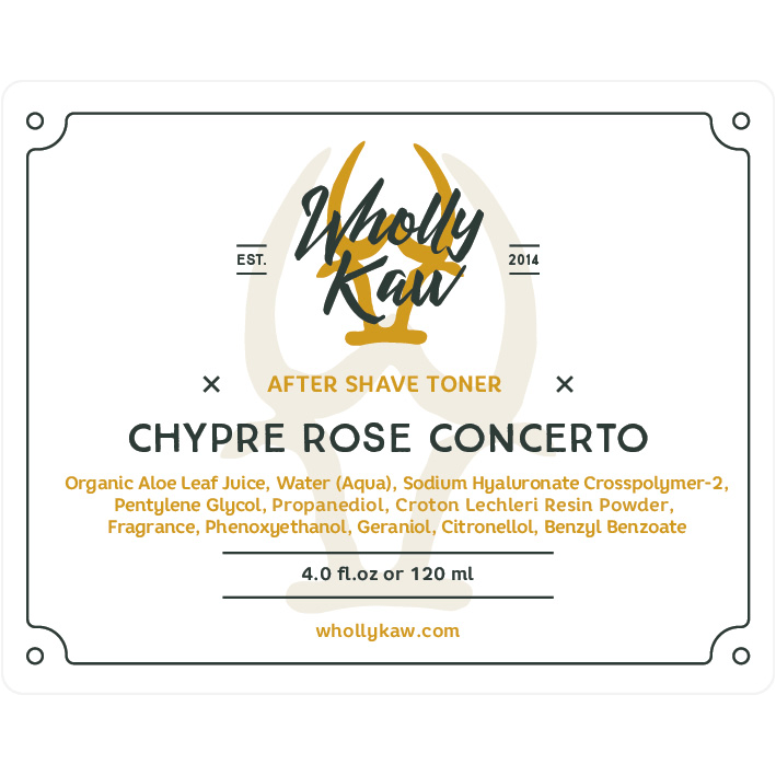 WhollyKaw Wholly Kaw Chypre Rose Concerto Shaving Collection Shaving Set Beige After Shave Toner 4 oz / N/A