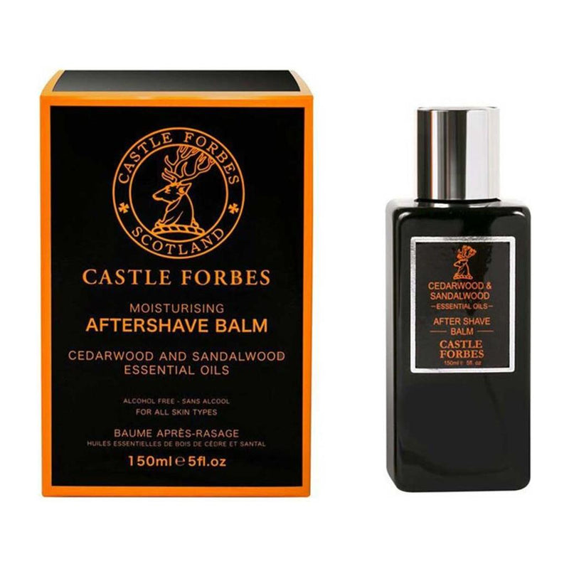 Castle Forbes Castle Forbes Cedarwood & Sandalwood Shaving Collection Shaving Set Dark Salmon Aftershave Balm 5 oz