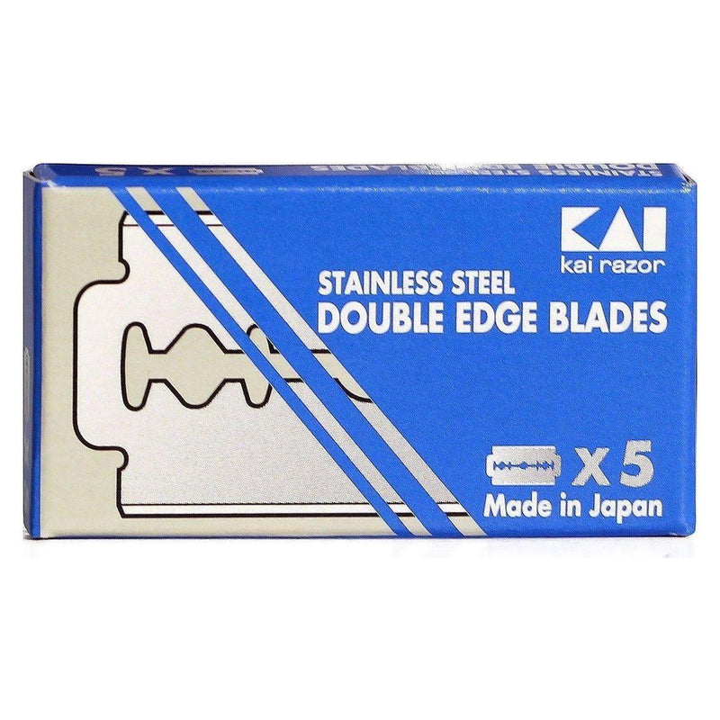 Kai Kai Stainless Steel Double Edge Razor Blades 5 Ct Razor Blades Light Gray