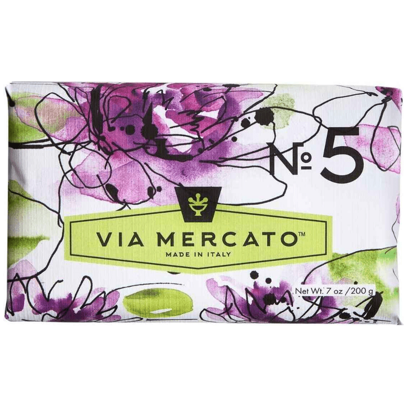 Via Mercato Via Mercato Nro. 5 Soap (Waterlily & Sandalwood) 7oz Bar Soap Dark Slate Gray