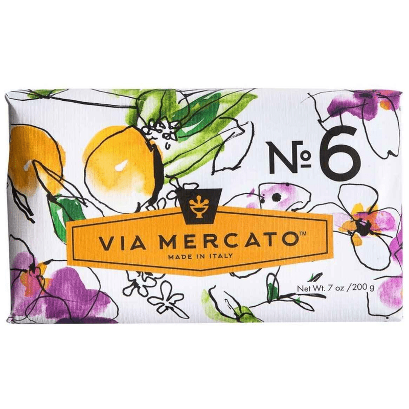 Via Mercato Via Mercato Nro. 6 Soap (Fig, Orange Blossom & Cedarwood) 7oz Bar Soap Antique White