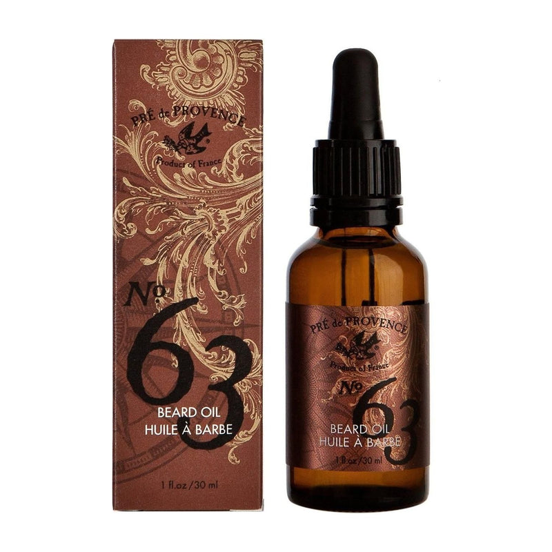 Pre De Provence Pre De Provence No. 63 Men's Beard Oil Bottle & Dropper 30Ml Beard Oil Saddle Brown