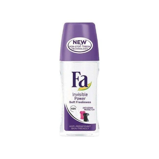 Fa Fa Invisible Power Soft Freshness Anti-Perspirant Roll On 50ml Personal Care Light Gray