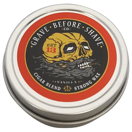 Fisticuffs Fisticuffs Cigar Blend Strong Hold Mustache Wax 1 Oz. Tin Mustache Wax Light Gray