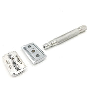 Parker Parker 64S Stainless Steel Handle With Closed Comb Head Safety Razor Safety Razor Light Gray