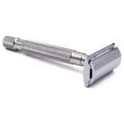 Parker Parker 64S Stainless Steel Handle With Closed Comb Head Safety Razor Safety Razor Dark Gray