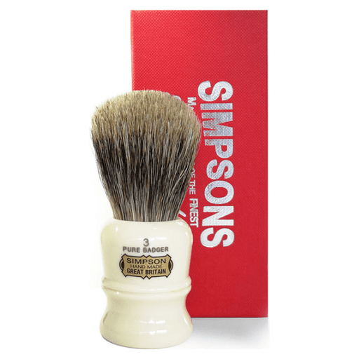 Simpsons Simpsons Duke D3 Pure Badger Shaving Brush Shaving Brush Light Gray
