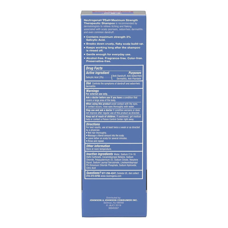 Neutrogena Neutrogena T/Sal Scalp Build-Up Control Therapeutic Shampoo 4.5 fl oz Therapeutic Shampoo Slate Gray