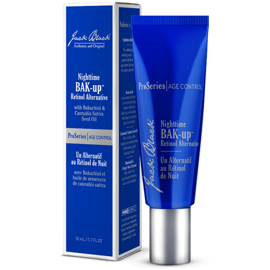 Jack Black Jack Black Nighttime Bak-up Retinol Alternative Cream, 1.7 Fl oz Night Cream Midnight Blue