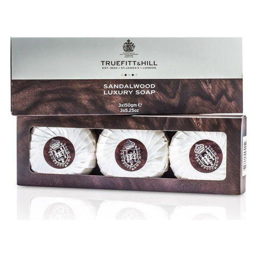 Truefitt & Hill Truefitt & Hill Sandalwood Luxury Soap 3 X 5.25 oz. Luxury Soap Light Gray