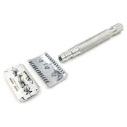 Parker Parker 68S Stainless Steel Handle Open Comb Head Safety Razor Safety Razor Light Gray