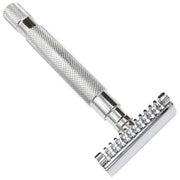 Parker Parker 68S Stainless Steel Handle Open Comb Head Safety Razor Safety Razor Light Gray