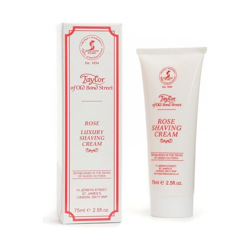 Taylor Of Old Bond Street Taylor of Old Bond Street Rose Shaving Cream Tube 75ml Shaving Cream Antique White