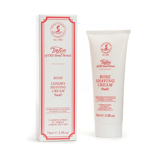 Taylor Of Old Bond Street Taylor of Old Bond Street Rose Shaving Cream Tube 75ml Shaving Cream Antique White