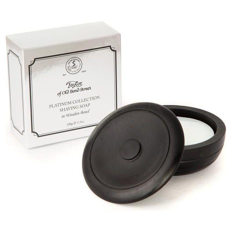 Taylor Of Old Bond Street Taylor Of Old Bond Street Platinum Collection Shaving Soap In Wooden Bowl 3.5Oz Shaving Soap Light Gray