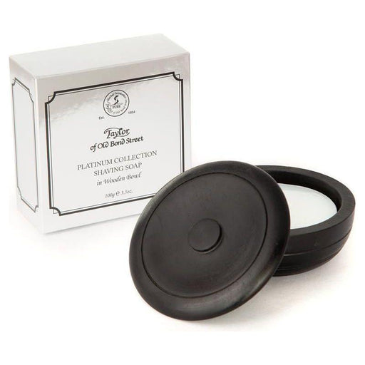 Taylor Of Old Bond Street Taylor Of Old Bond Street Platinum Collection Shaving Soap In Wooden Bowl 3.5Oz Shaving Soap Light Gray