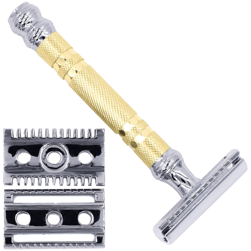 Parker Parker 69CR Convertible With Open & Closed Comb Plates Safety Razor Safety Razor Gray