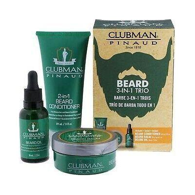 Clubman Pinaud Clubman Beard 3-In-1 Trio Beard Care Set Tan