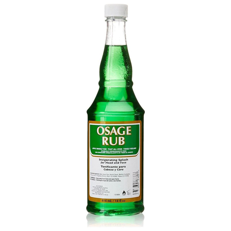 Clubman Pinaud Osage Rub Invigorating Splash 14 Oz Invigorating Splash Dark Green