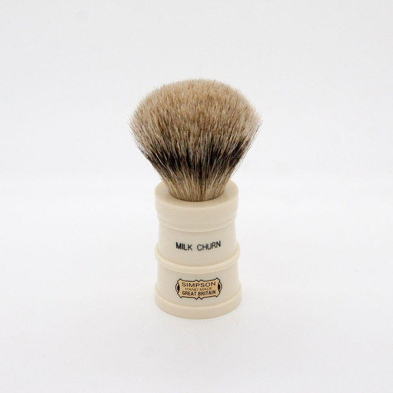 Simpsons Simpsons Milk Churn Best Badger Hair Shaving Brush With Imitation Ivory Handle Shaving Brush Lavender
