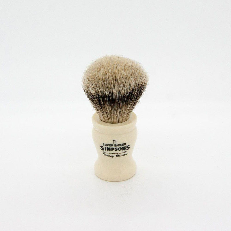 Simpsons Simpsons Tulip T1 Super Badger Hair Shaving Brush With Imitation Ivory Handle Shaving Brush White Smoke