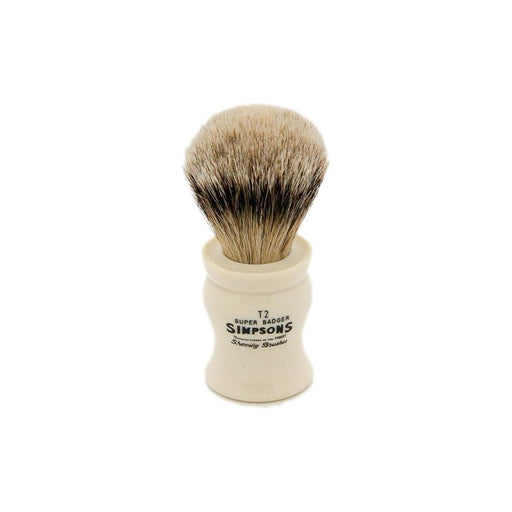 Simpsons Simpsons Tulip T2 Super Badger Hair Shaving Brush With Imitation Ivory Handle Shaving Brush Gray