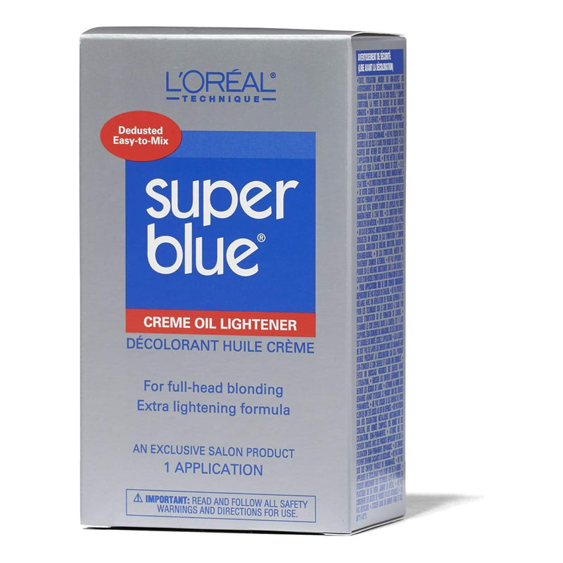 L'Oreal L'Oreal Technique Super Blue Creme Oil Lightener Kit - 1 Application Hair Lightener Kit Dark Gray