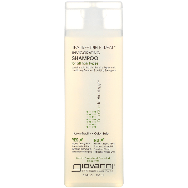 Giovanni Giovanni Tea Tree Triple Treat Shampoo 8.5 fl oz Shampoo Antique White