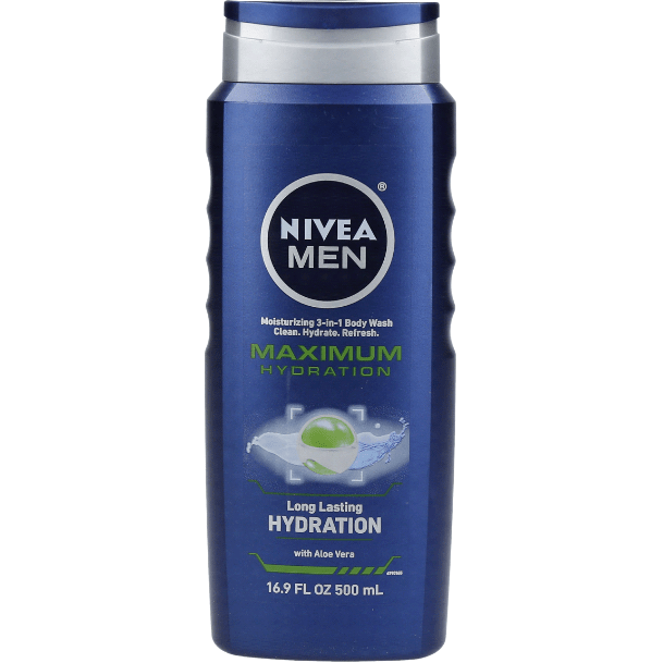 Nivea Nivea Men Maximum Hydration 3-in-1 Body Wash 16.9 oz Body Wash Dark Slate Blue