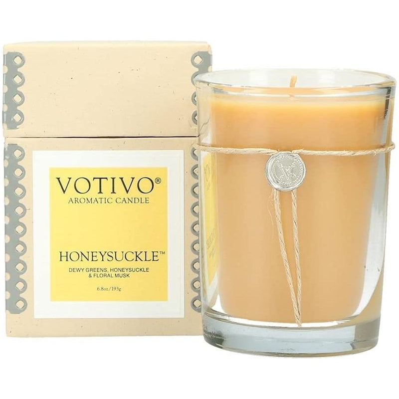Votivo Votivo Aromatic Candle Honeysuckle 6.8oz Aromatic Candle Light Goldenrod