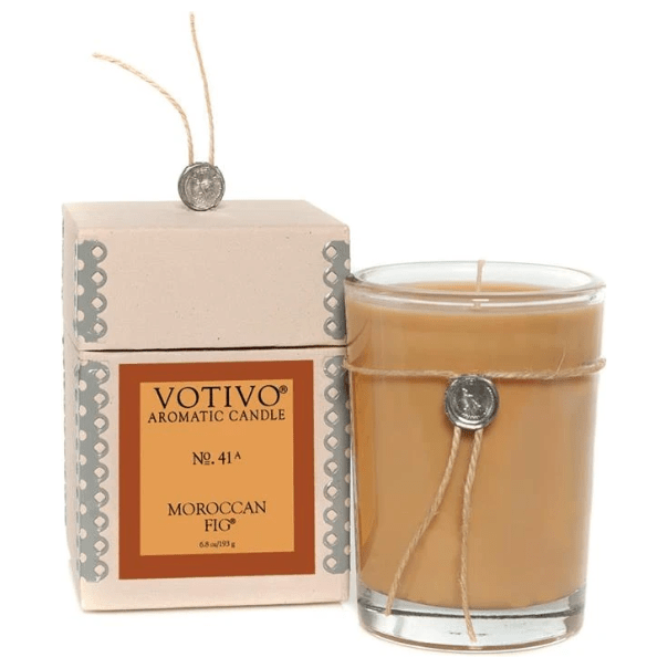 Votivo Votivo Aromatic Candle Moroccan Fig 6.8oz Aromatic Candle Dark Khaki