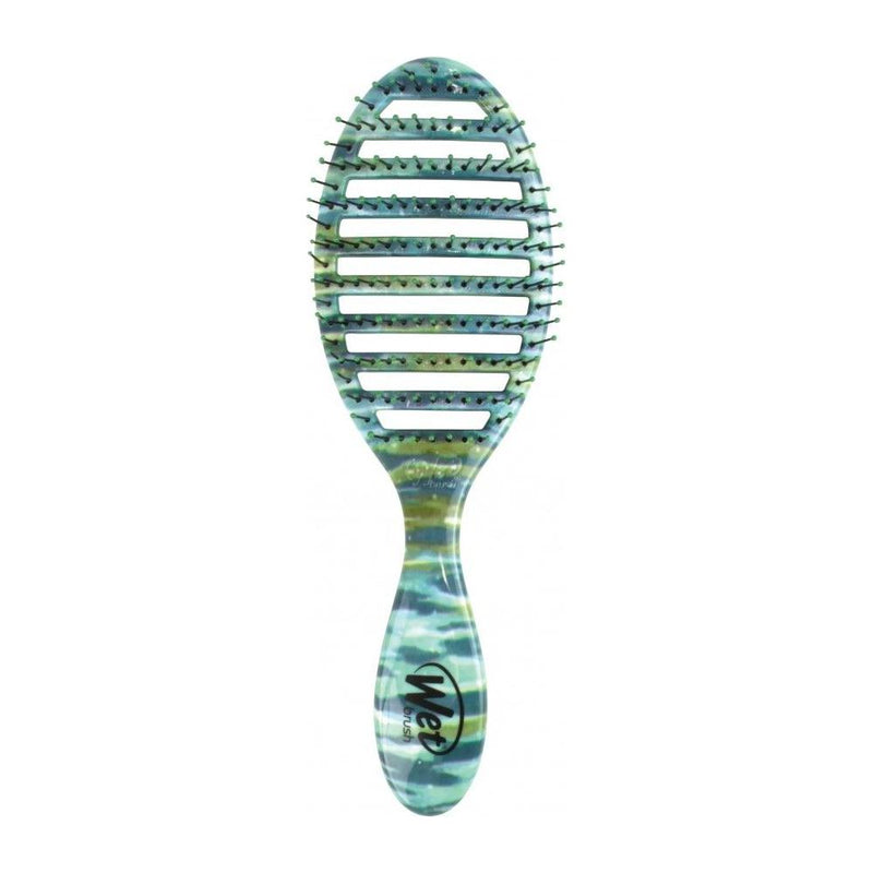 Wet Brush Wet Brush Speed Dry Detangle HeatFlex Bristles Hair Brush Travel Teal Hair Brush Light Slate Gray