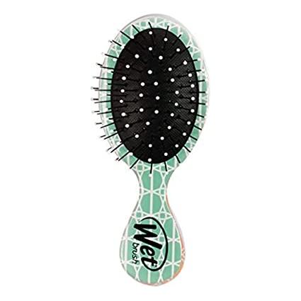 Wet Brush Wet Brush Mini Detangler Lattice Teal Hair Brush Light Gray