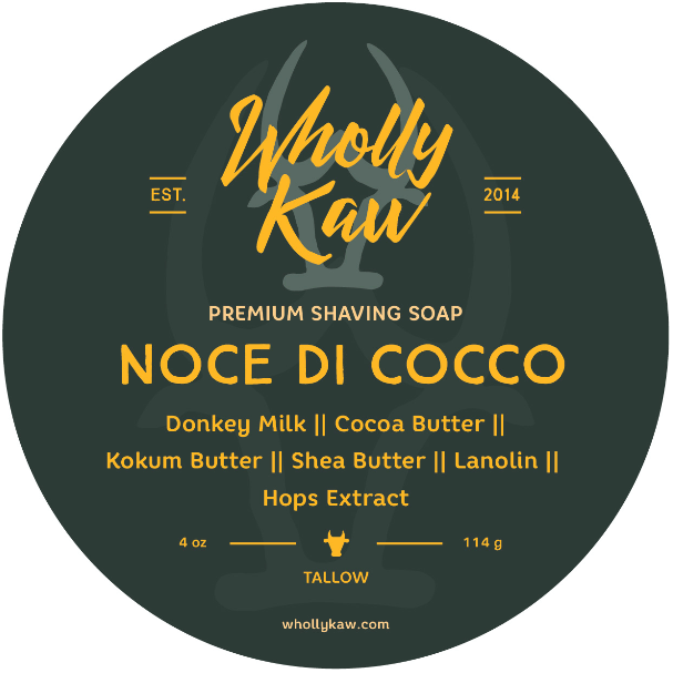 WhollyKaw Wholly Kaw Noce di Cocco Tallow Shaving Soap 4 Oz Shaving Soap Dark Slate Gray