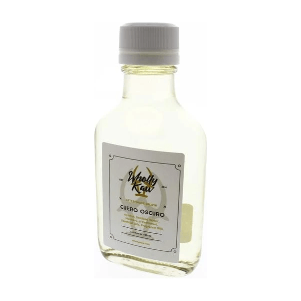 WhollyKaw Wholly Kaw Cuero Oscuro Shaving Collection Shaving Set Light Gray Aftershave Splash 4 oz