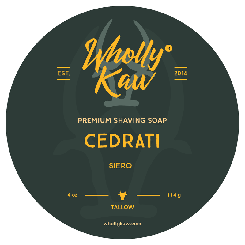 WhollyKaw Wholly Kaw Cedrati Shaving Collection Shaving Set Dark Slate Gray Shaving Soap 4 oz