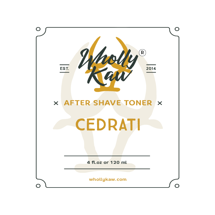 WhollyKaw Wholly Kaw Cedrati Shaving Collection Shaving Set Dark Slate Gray Aftershave Toner 4 oz