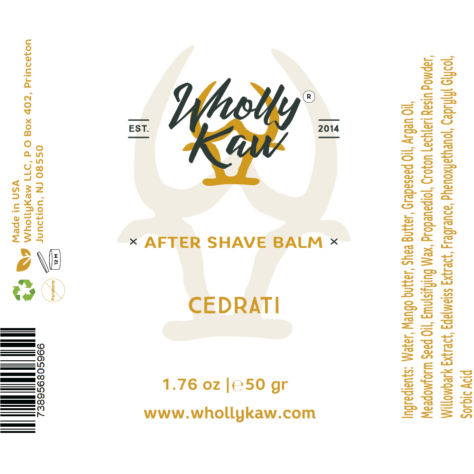 WhollyKaw Wholly Kaw Cedrati Shaving Collection Shaving Set Antique White Aftershave Balm 1.76 oz