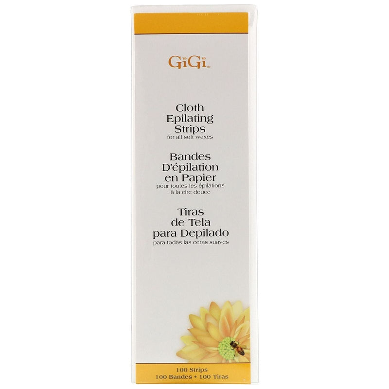 GiGi Gigi Large Cloth Epilating Strips 100 Pack Epilating Strips Light Gray