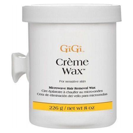 GiGi Gigi Microwave Creme Wax 8 Oz Hair Removal Wax Light Gray