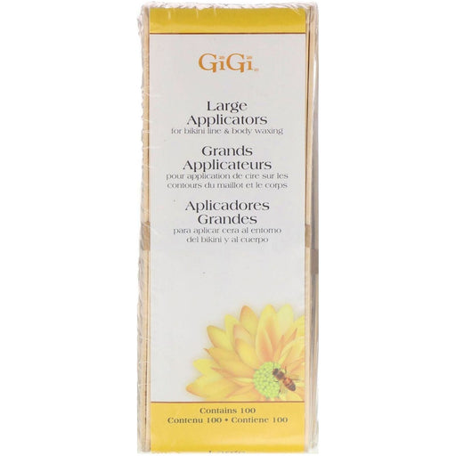 GiGi Gigi Honee Wax Applicators Large 100 Ct Wax Applicators Light Gray