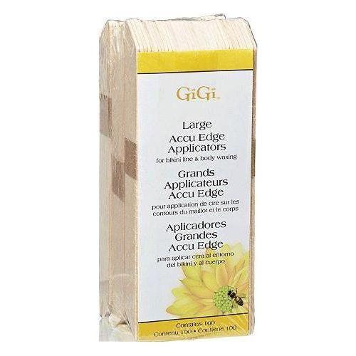 GiGi Gigi Applicators Accu Edge Large 100 Ct Hair Removal Applicators Light Gray