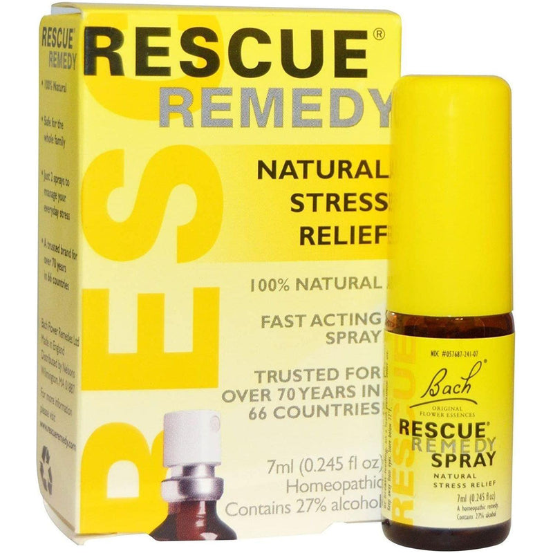 Bach Flower Bach Flower Rescue Remedy Spray - Natural Stress Relief 0.25 oz Stress Relief Spray Gold