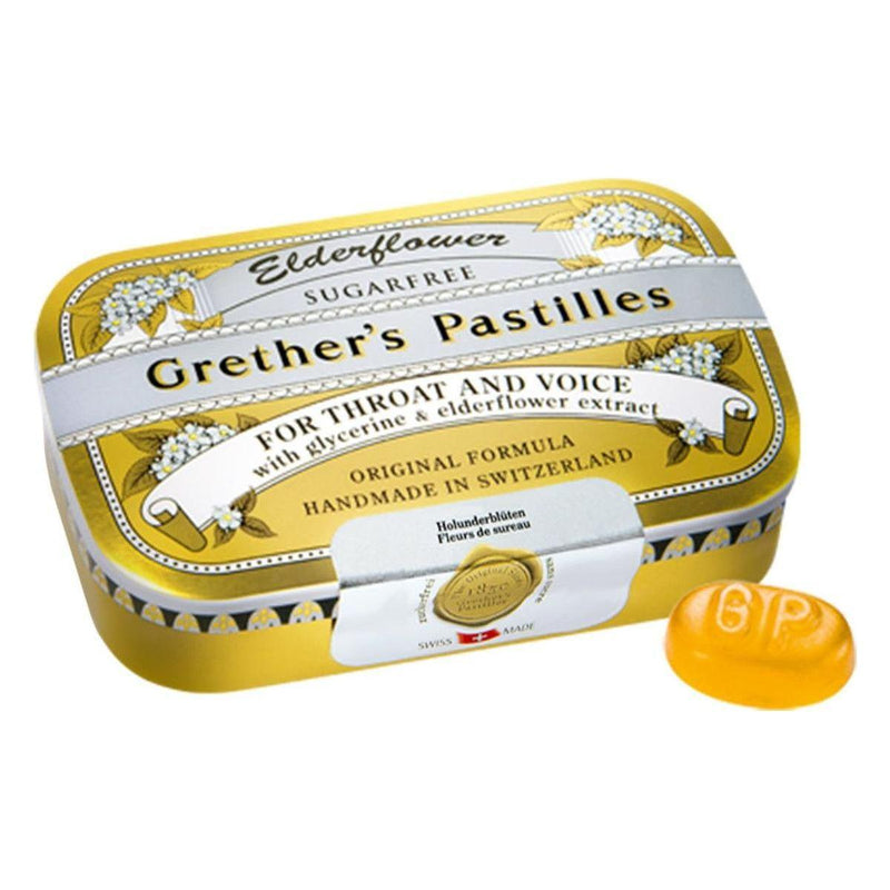 Grether's Pastilles Grether's Pastilles Elderflower Sugar-free 24 Lozenges Lozenges Light Gray