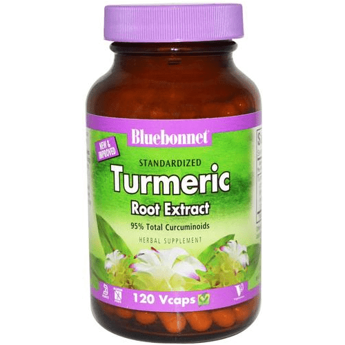 Bluebonnet Bluebonnet Standardized Turmeric Root Extract 120 Vegetable Capsules Vitamin Supplement Plum