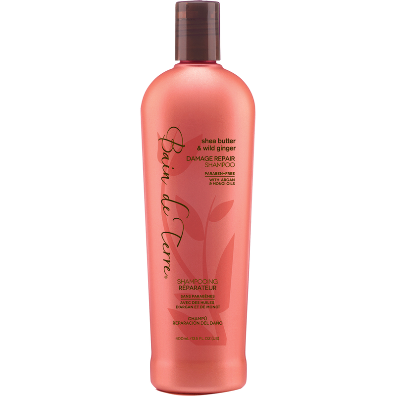 Bain de Terre Bain De Terre Shea Butter & Wild Ginger Damage Repair Shampoo  13.5 fl oz Shampoo Light Coral